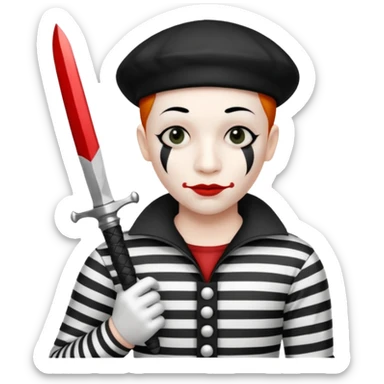 Mime-assassin sticker