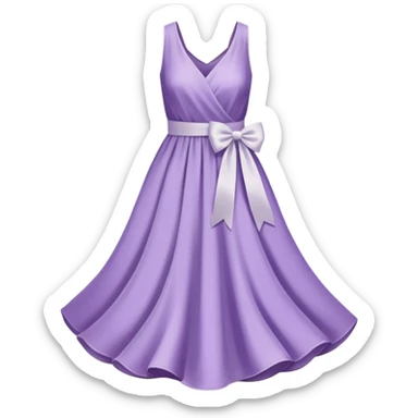 soft purple dress ribbon sticker