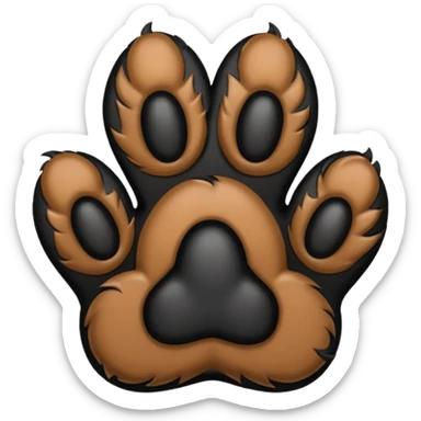 blcak paw sticker