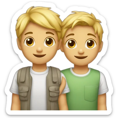 Deux enfants gay sticker