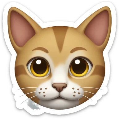 gato sonrojado y emocionado sticker