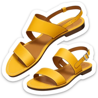 yellow hermes sandals oran sticker