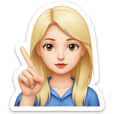 Girl with middle finger up sticker