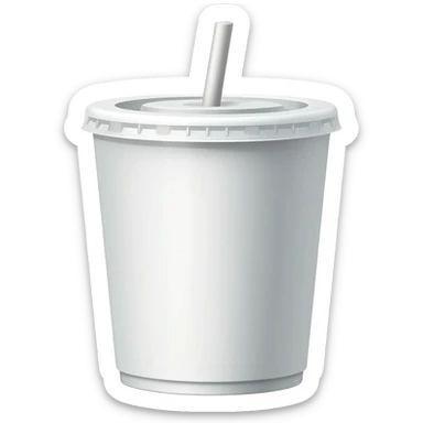 plain white soda cup from a fast food restaurant sticker