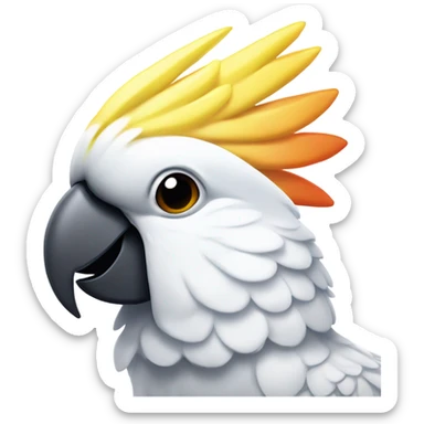 Cockatoo with lipgloss sticker