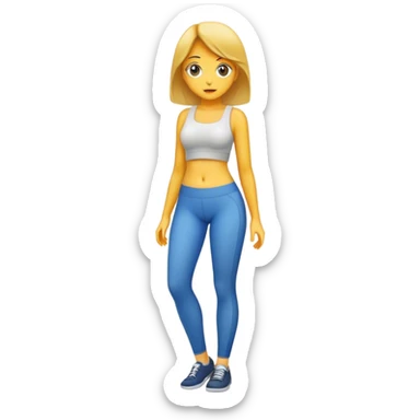 Girl with slim waist sticker