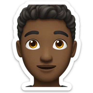 Jeune homme noir fermant les yeux en buvant du thé sticker