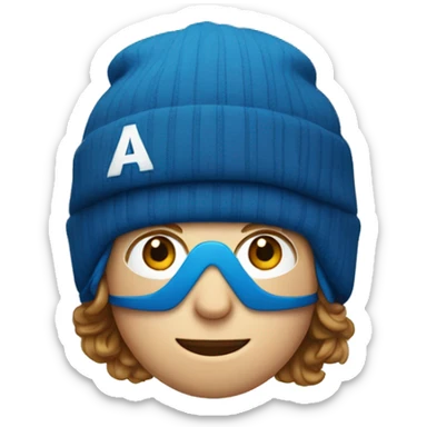 Shaun White wearing a blue A’s hat sticker