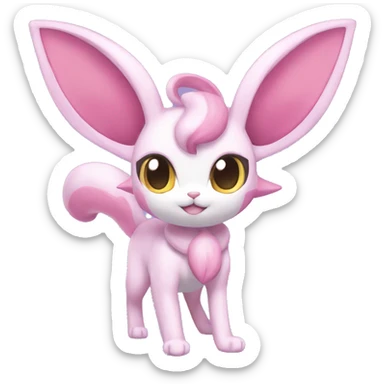 Kawaii Sylveon-Mew-Espeon-Pokémon full body sticker