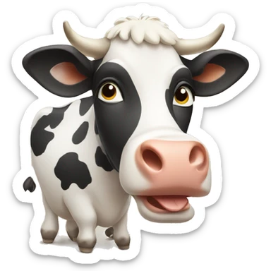 Cow on holiday sticker