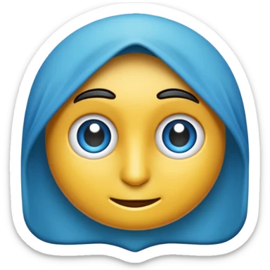 Beyaz tick dışı mavi sticker