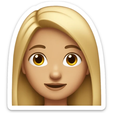 Girl with straight hair sticker