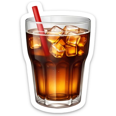 a glass of coke sticker