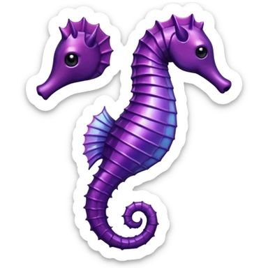 dark maroon purple seahorse sticker