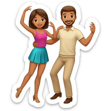 Deux personnes qui danse le zouk  sticker