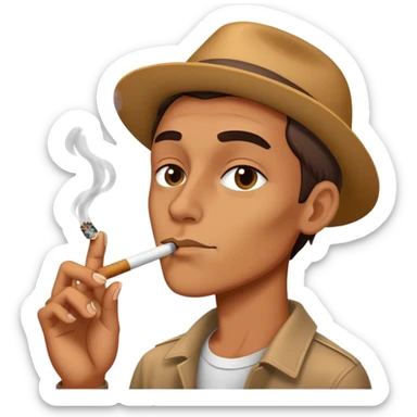 Someone smoking a blunt  sticker
