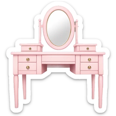 light pink big vanity table  sticker