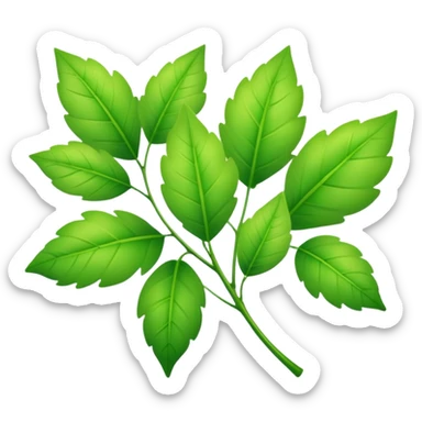 bright green summer leaves gently falling in a warm breeze sticker