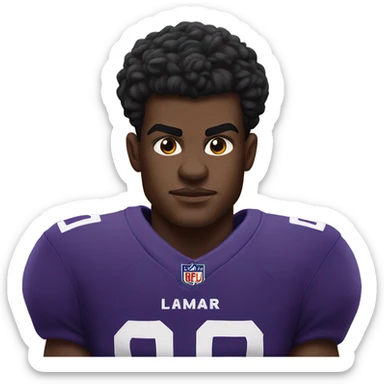 Lamar Jackson riding a lion sticker