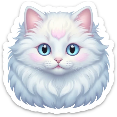 pastel angel cat with six eyes sticker
