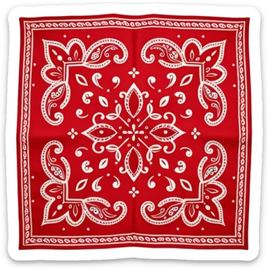bandana,Red paisley. sticker