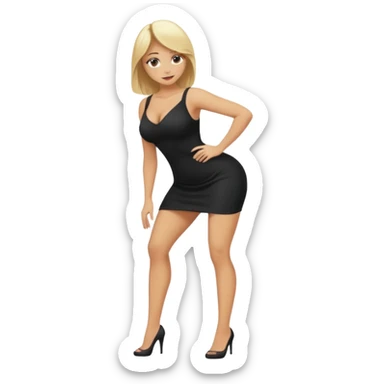 fullbody naked busty blonde pawg buxom bending over sfw sticker