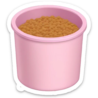 Light pink cat food container sticker