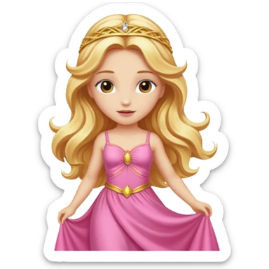 Venus, Goddess of Love from Gods and Goddesses with long golden blonde hair, pink outfit sticker