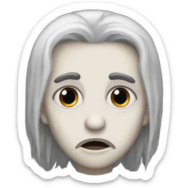 sad pale vampire sticker