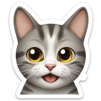 cat put a finger on its cheek sticker