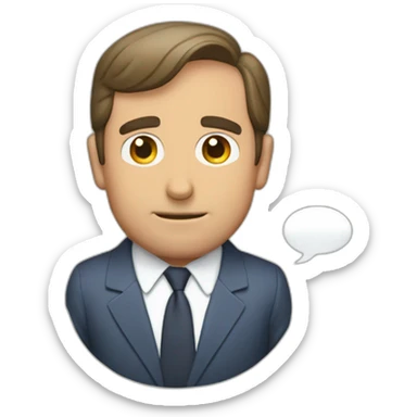 steve carell + chat bubble with "no" inside sticker