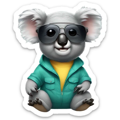 Koala wearing shades  sticker