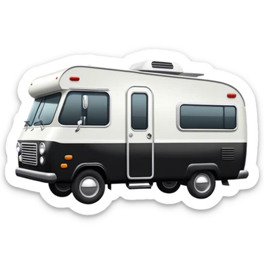 Black and white camper sticker