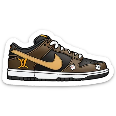 Nike sb dunk low Louis Vuitton Virgil abloh  sticker