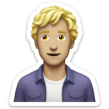 White guy on acid  sticker