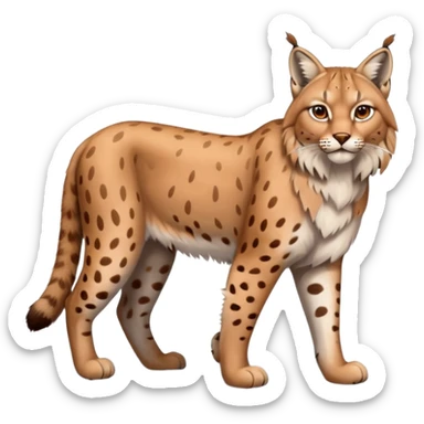 Eurasian Lynx in the snow beautiful aesthetic scenery (full body) sticker