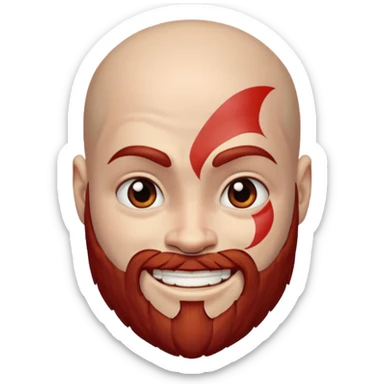kratos smıle young sticker