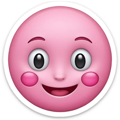Emoji cute pink sticker