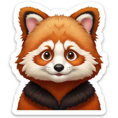 red panda with judge's hair sticker