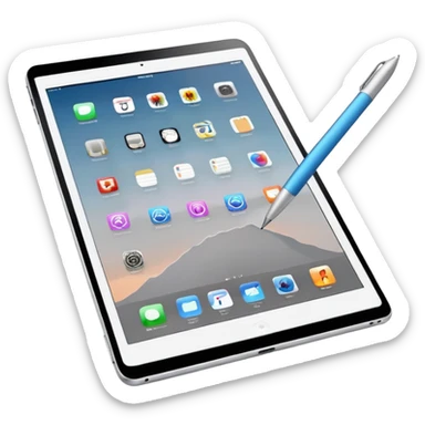 ipad and apple pen sticker