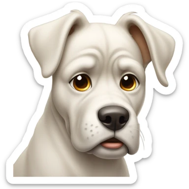Dog frowning sticker