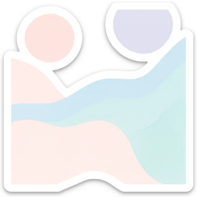 aesthetic pastel wall art sticker