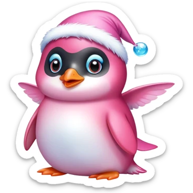 Pink fairy penguin sticker