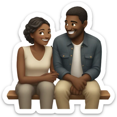 smiling couple indoors together sticker
