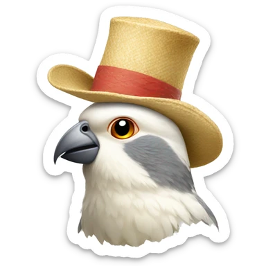 cockatiel in a hat sticker