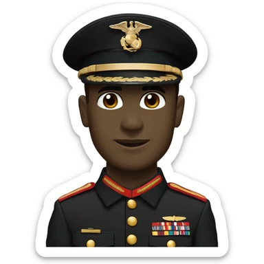 Marine corps dress blues tan skin sticker