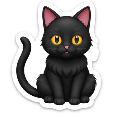 Labubu black cat  sticker
