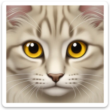 Gata raza Mau egipcio ojos amarillos con un gato negro gordo ojos amarillos sticker