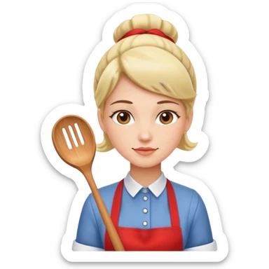 woman with apron sticker