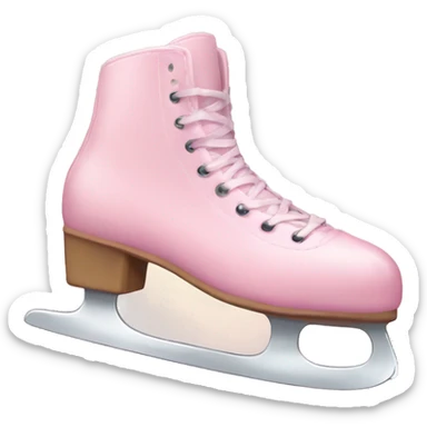 pastel pink ice skate sticker